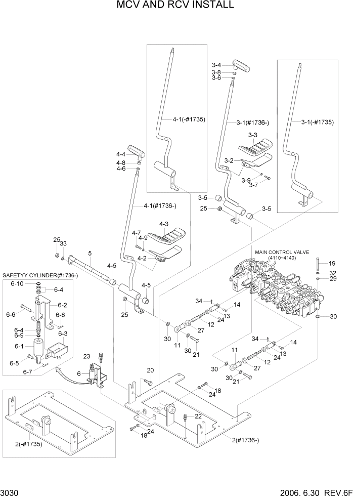 Схема запчастей Hyundai R55-7 - PAGE 3030 MCV AND RCV INSTALL ГИДРАВЛИЧЕСКАЯ СИСТЕМА