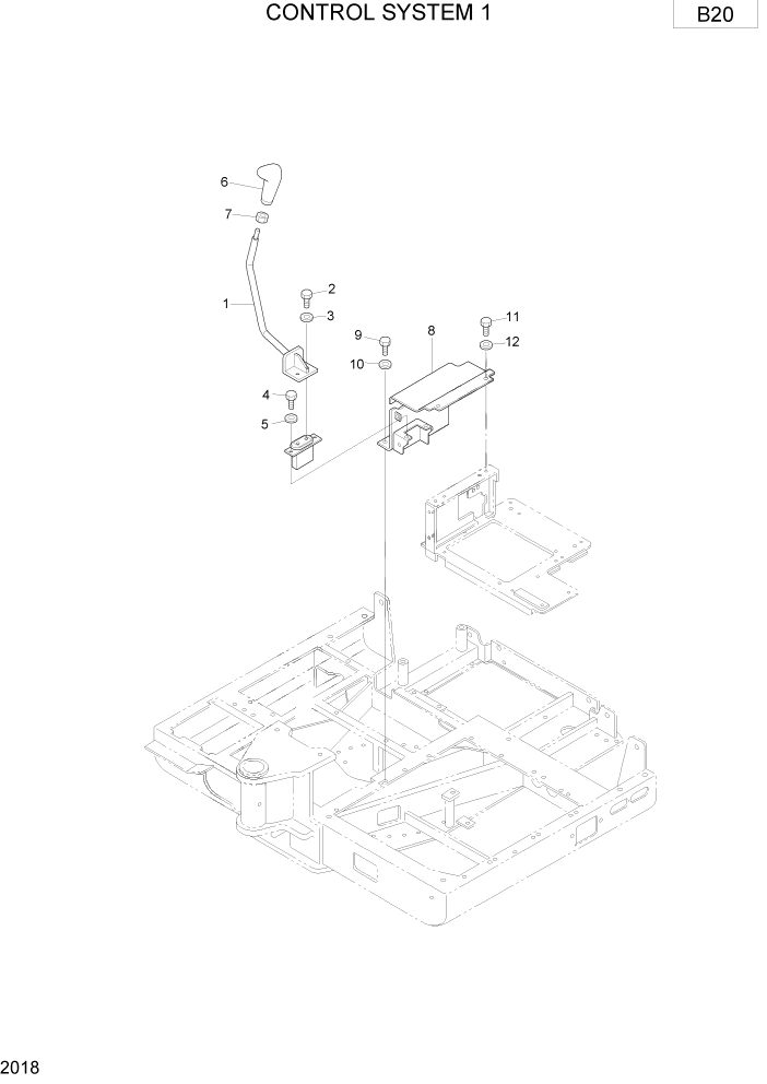 Схема запчастей Hyundai R75-7 - PAGE 2018 CONTROL SYSTEM 1 ВЕРХНЯЯ ЧАСТЬ МАШИНЫ