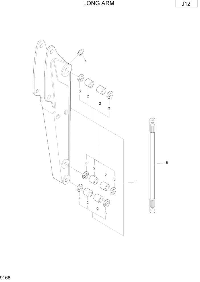 Схема запчастей Hyundai R75-7 - PAGE 9168 LONG ARM ВАРИАНТ