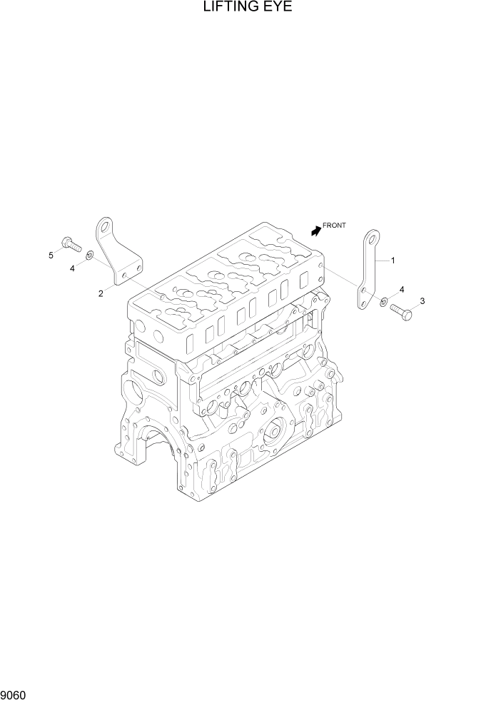 Схема запчастей Hyundai R110-7A - PAGE 9060 LIFTING EYE ДВИГАТЕЛЬ БАЗА