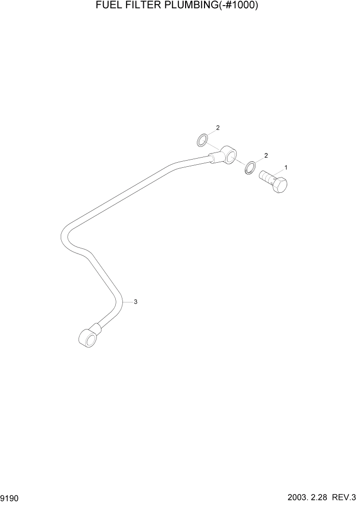 Схема запчастей Hyundai R140LC-7 - PAGE 9190 FUEL FILTER PLUMBING(-#1000) ДВИГАТЕЛЬ (УРОВЕНЬ I)