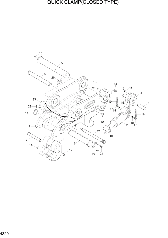 Схема запчастей Hyundai R140LC-7A - PAGE 4320 QUICK CLAMP(CLOSED TYPE) ГИДРАВЛИЧЕСКИЕ КОМПОНЕНТЫ