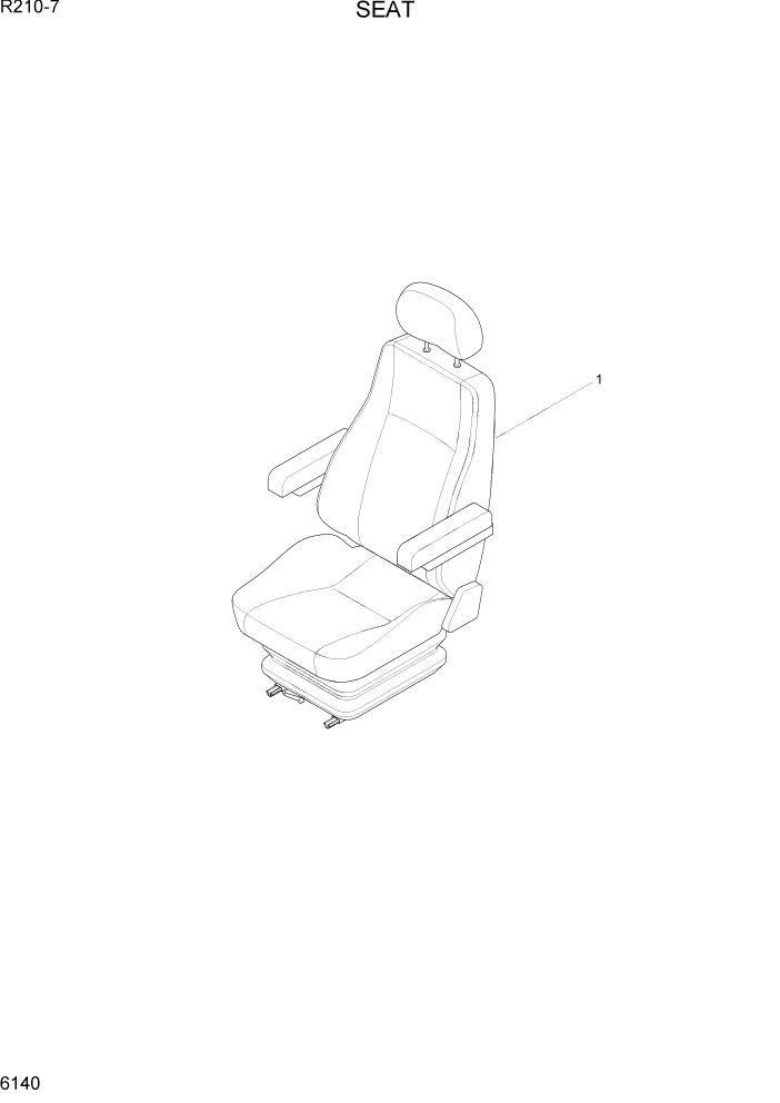 Схема запчастей Hyundai R210-7 - PAGE 6140 SEAT СТРУКТУРА