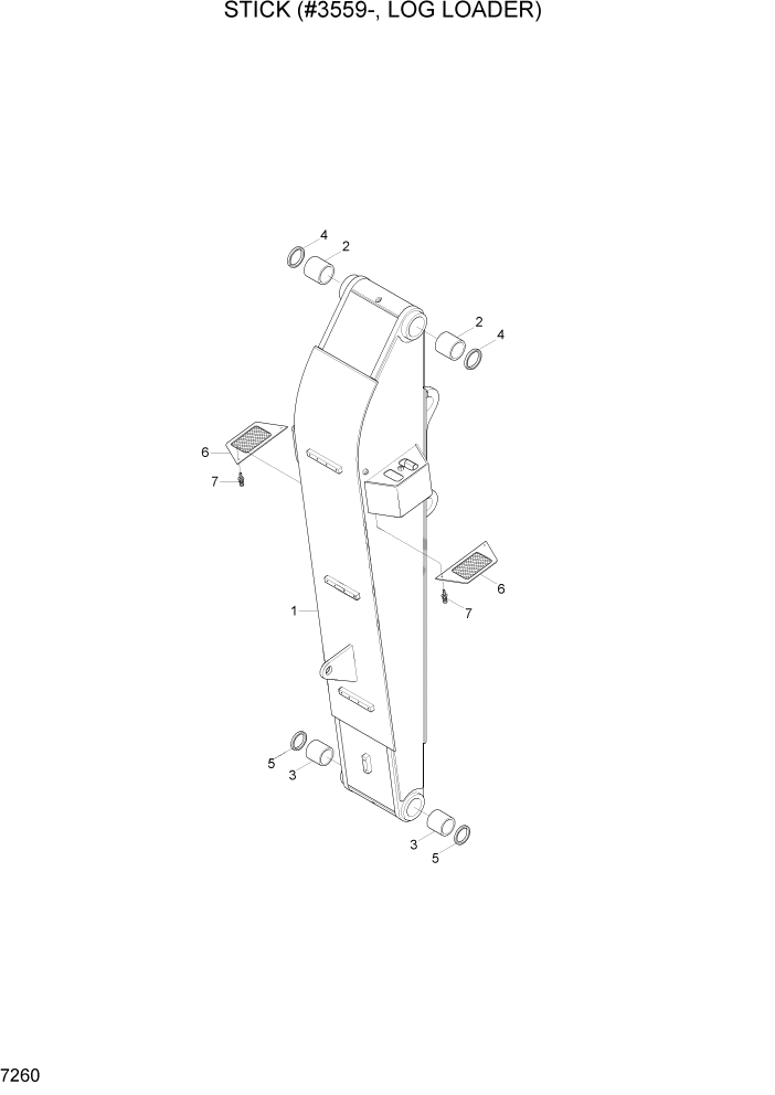 Схема запчастей Hyundai R210LC7 - PAGE 7260 STICK(#3559-, LOG LOADER) РАБОЧЕЕ ОБОРУДОВАНИЕ