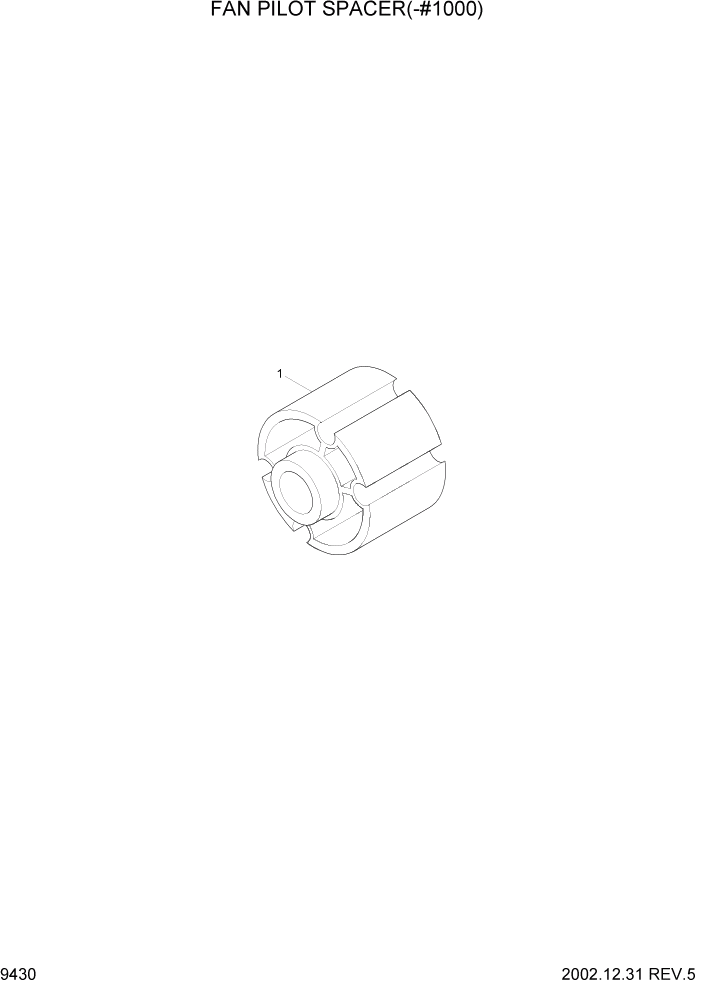 Схема запчастей Hyundai R210LC7 - PAGE 9430 FAN PILOT SPACER(-#1000) ДВИГАТЕЛЬ БАЗА