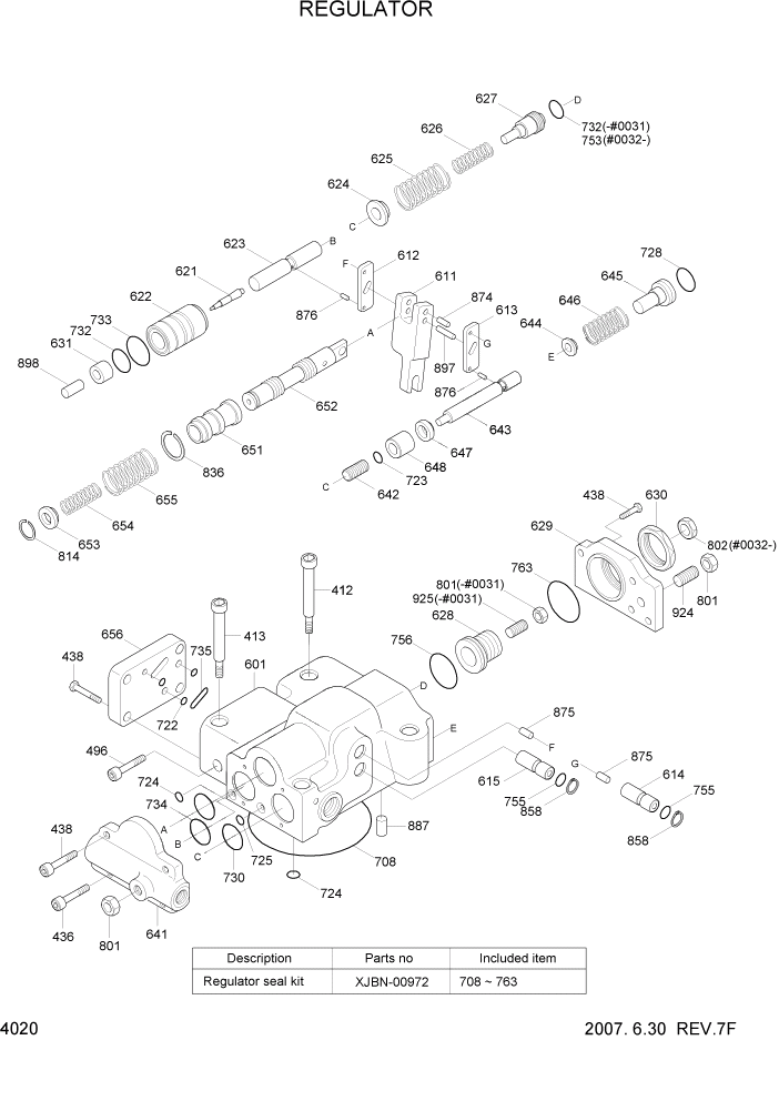 Схема запчастей Hyundai R290LC7A - PAGE 4020 REGULATOR ГИДРАВЛИЧЕСКИЕ КОМПОНЕНТЫ