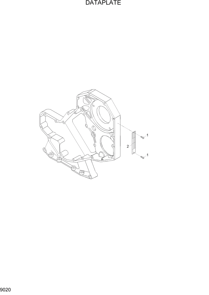 Схема запчастей Hyundai R290LC7A - PAGE 9020 DATAPLATE ДВИГАТЕЛЬ БАЗА