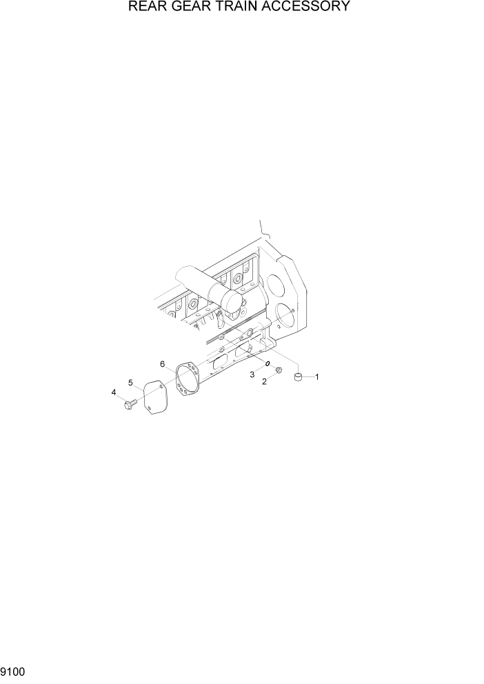 Схема запчастей Hyundai R290LC7A - PAGE 9100 REAR GEAR TRAIN ACCESSORY ДВИГАТЕЛЬ БАЗА