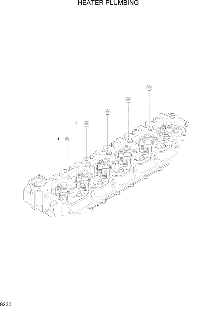 Схема запчастей Hyundai R290LC7A - PAGE 9230 HEATER PLUMBING ДВИГАТЕЛЬ БАЗА