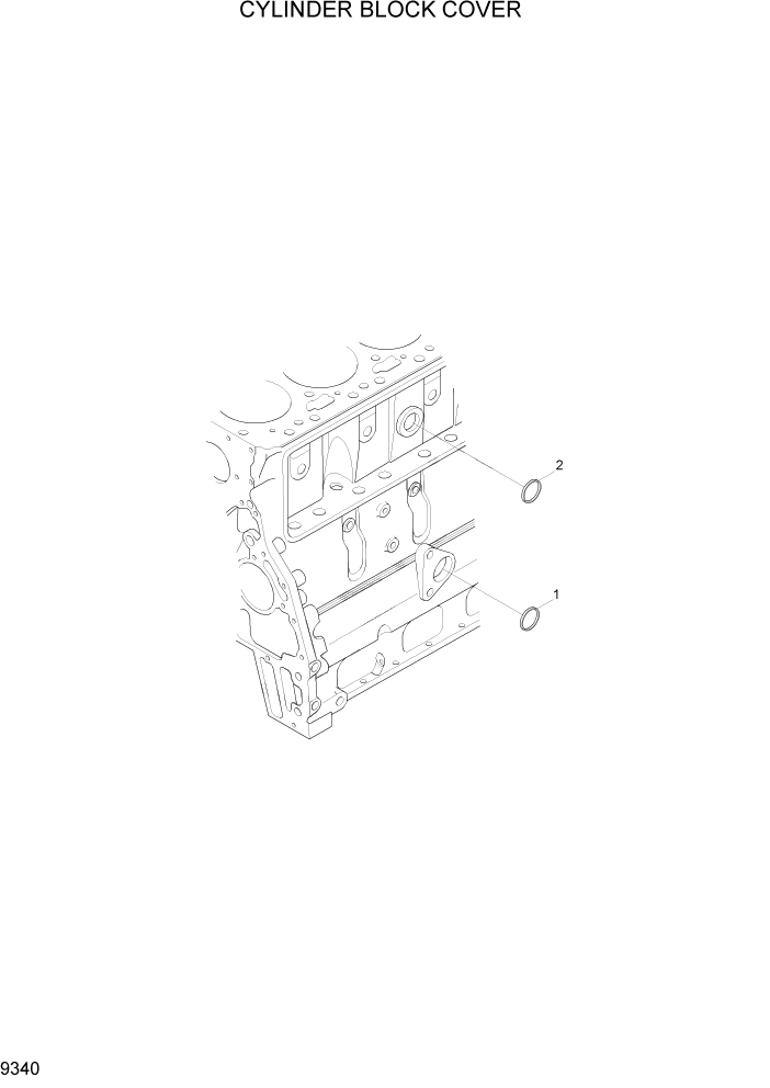 Схема запчастей Hyundai R290LC7A - PAGE 9340 CYLINDER BLOCK COVER ДВИГАТЕЛЬ БАЗА