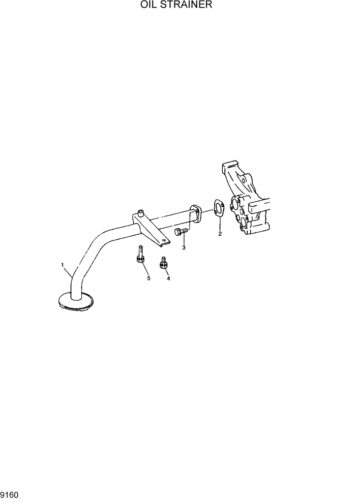 Схема запчастей Hyundai R300LC7 - PAGE 9160 OIL STRAINER ДВИГАТЕЛЬ БАЗА