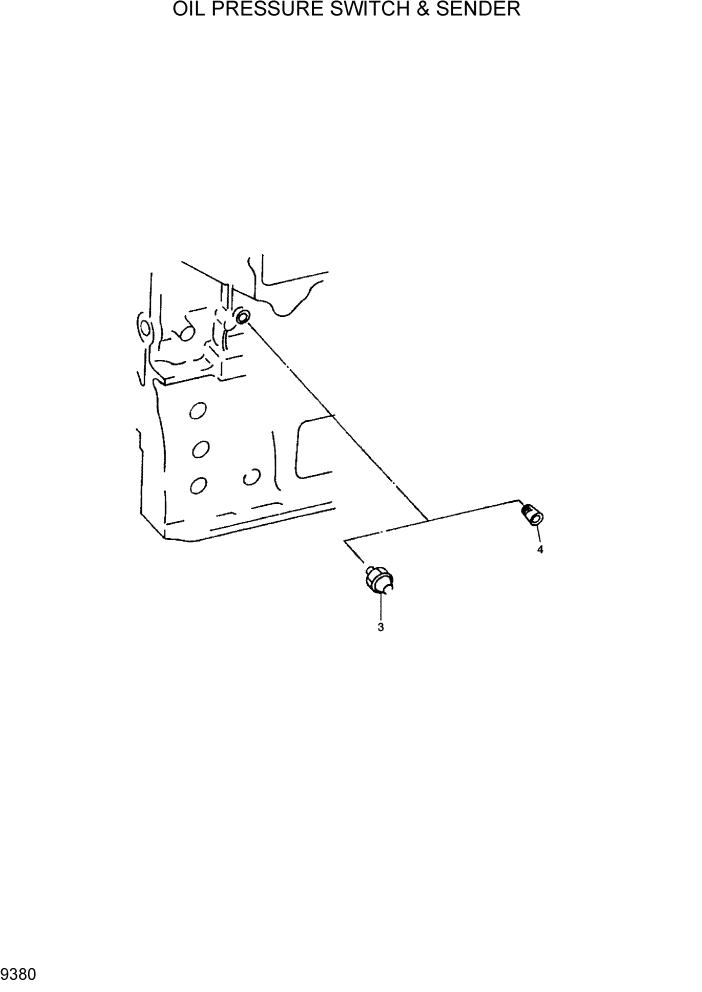 Схема запчастей Hyundai R300LC7 - PAGE 9380 OIL PRESSURE SWITCH & SENDER ДВИГАТЕЛЬ БАЗА
