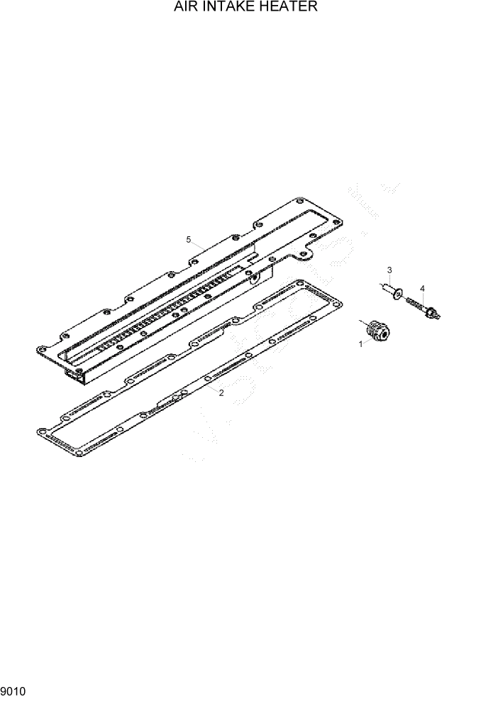 Схема запчастей Hyundai R305LC7 - PAGE 9010 AIR INTAKE HEATER ДВИГАТЕЛЬ БАЗА