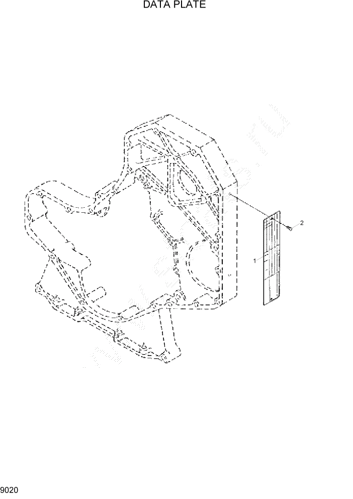 Схема запчастей Hyundai R305LC7 - PAGE 9020 DATAPLATE ДВИГАТЕЛЬ БАЗА