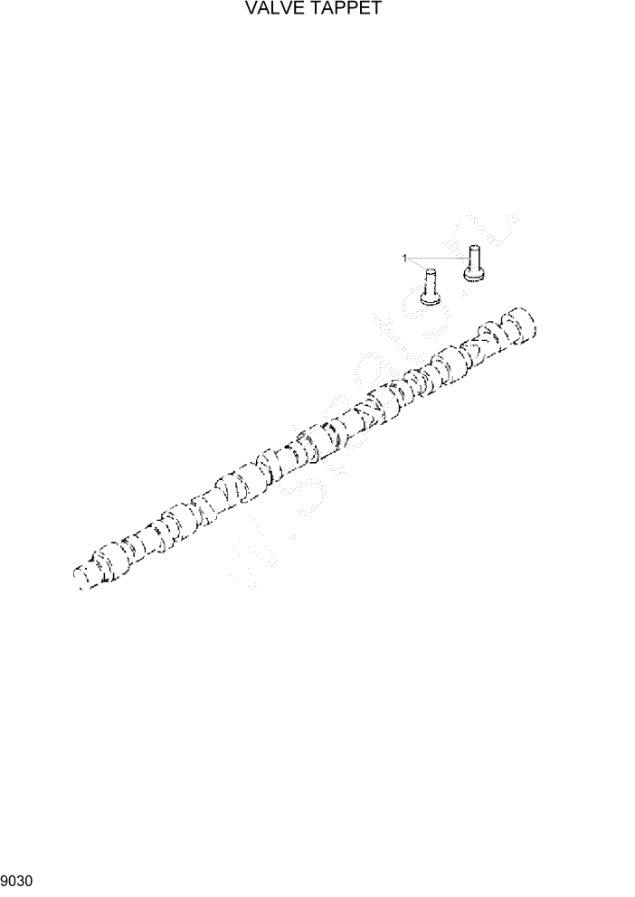 Схема запчастей Hyundai R305LC7 - PAGE 9030 VALVE TAPPETS ДВИГАТЕЛЬ БАЗА