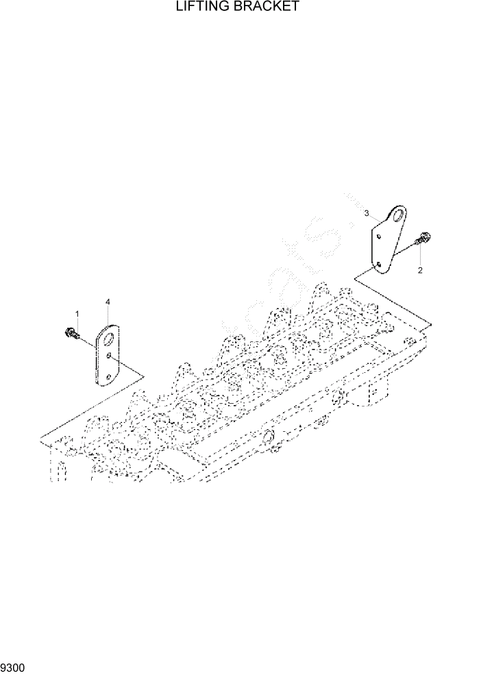 Схема запчастей Hyundai R305LC7 - PAGE 9300 LIFTING BRACKET ДВИГАТЕЛЬ БАЗА