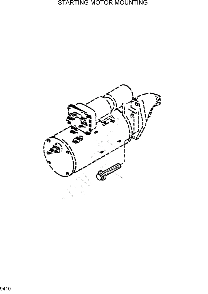 Схема запчастей Hyundai R305LC7 - PAGE 9410 STARTING MOTOR MOUNTING ДВИГАТЕЛЬ БАЗА