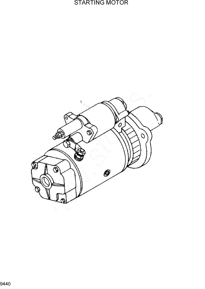 Схема запчастей Hyundai R305LC7 - PAGE 9440 STARTING MOTOR ДВИГАТЕЛЬ БАЗА