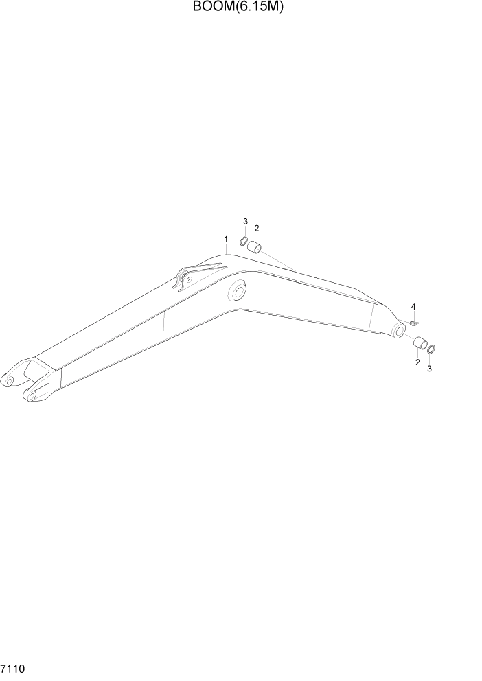 Схема запчастей Hyundai R320LC7 - PAGE 7110 BOOM(6.15M) РАБОЧЕЕ ОБОРУДОВАНИЕ