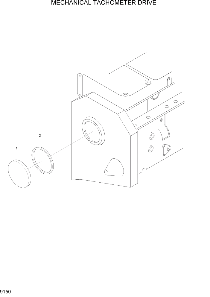 Схема запчастей Hyundai R320LC7 - PAGE 9150 MECHANICAL TACHOMETER DRIVE ДВИГАТЕЛЬ БАЗА