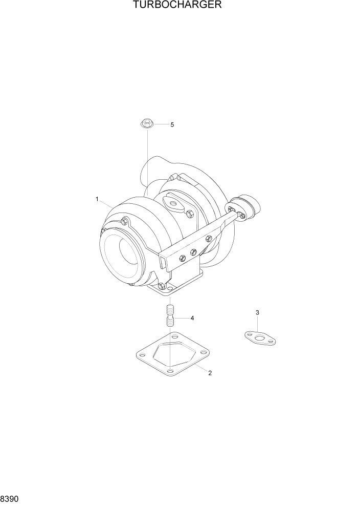 Схема запчастей Hyundai R320LC7 - PAGE 9390 TURBOCHARGER ДВИГАТЕЛЬ БАЗА