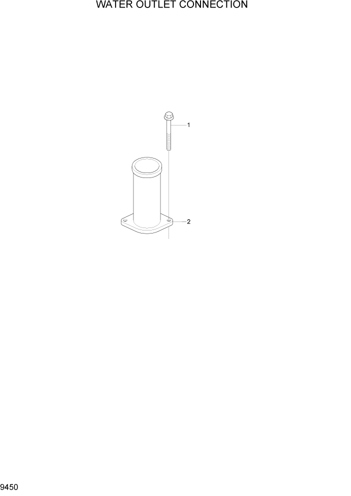 Схема запчастей Hyundai R320LC7 - PAGE 9450 WATER OUTLET CONNECTION ДВИГАТЕЛЬ БАЗА