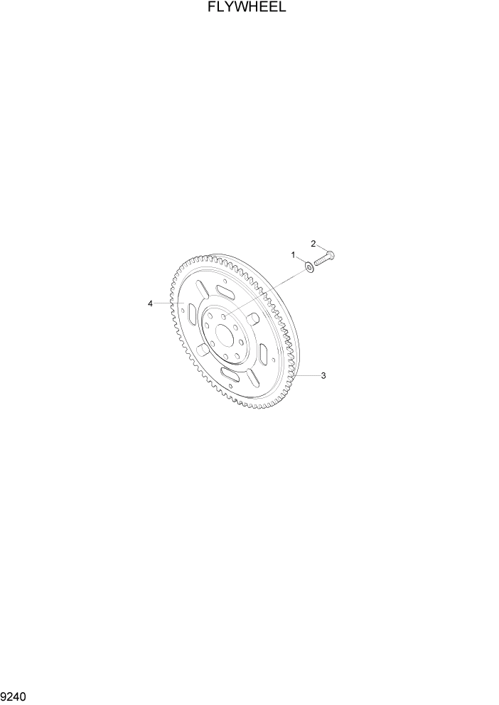 Схема запчастей Hyundai R320LC7A - PAGE 9240 FLYWHEEL ДВИГАТЕЛЬ БАЗА