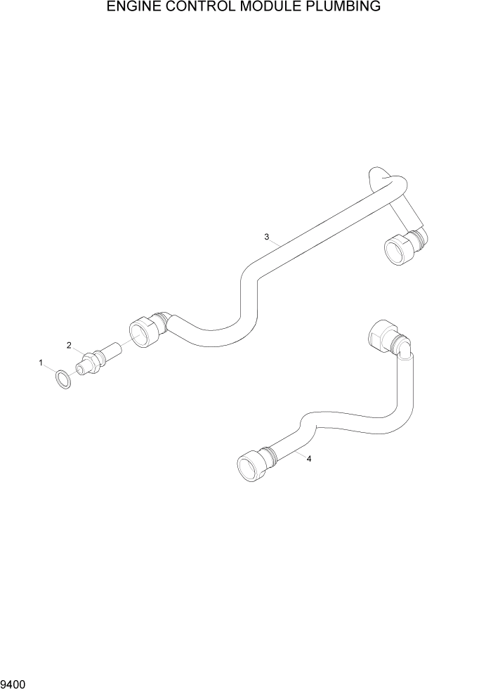 Схема запчастей Hyundai R320LC7A - PAGE 9400 ENGINE CONTROL MODULE PLUMBING ДВИГАТЕЛЬ БАЗА