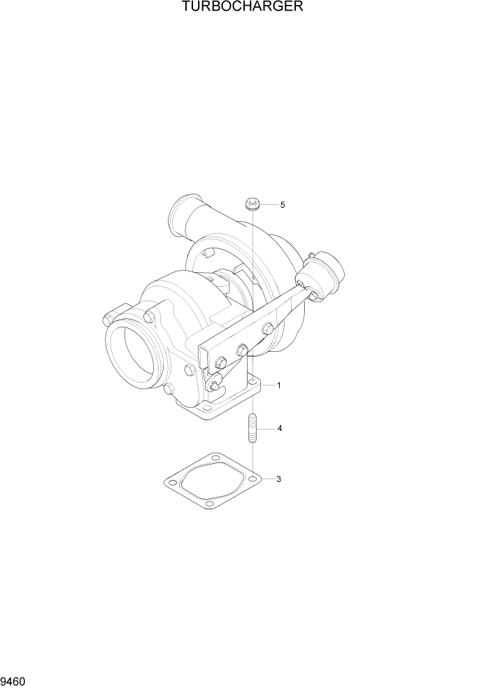 Схема запчастей Hyundai R320LC7A - PAGE 9460 TURBOCHARGER ДВИГАТЕЛЬ БАЗА