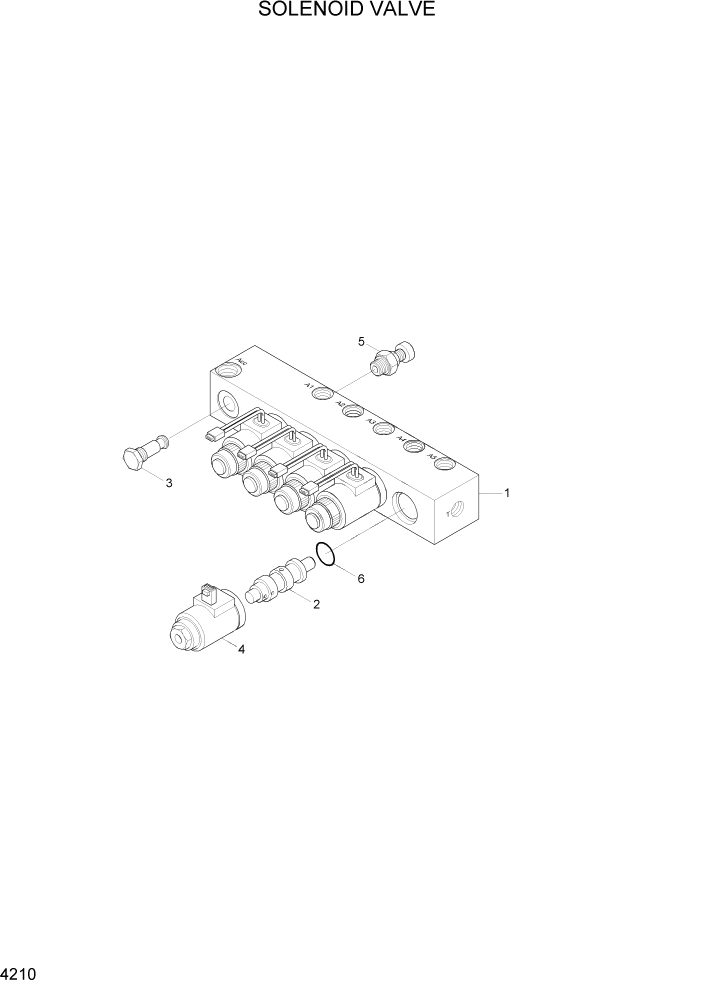 Схема запчастей Hyundai R360LC7 - PAGE 4210 SOLENOID VALVE ГИДРАВЛИЧЕСКИЕ КОМПОНЕНТЫ