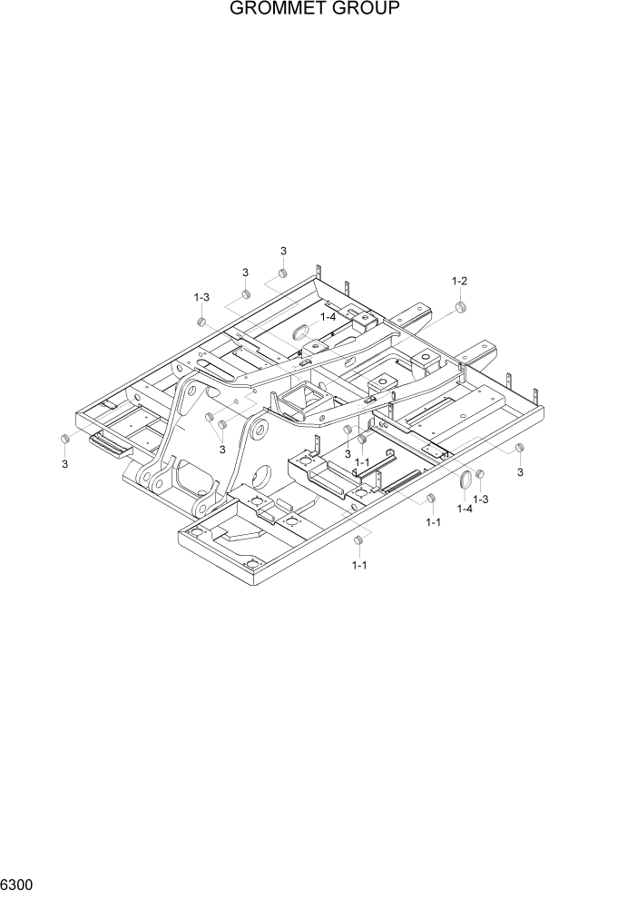 Схема запчастей Hyundai R360LC7 - PAGE 6300 GROMMET GROUP СТРУКТУРА