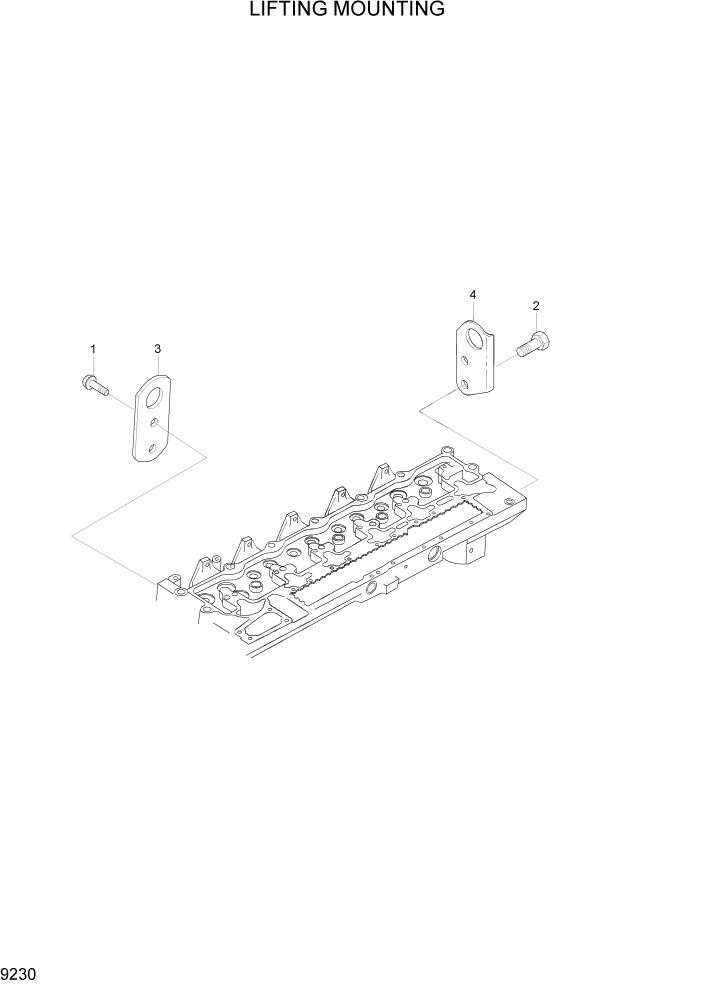 Схема запчастей Hyundai R360LC7 - PAGE 9230 LIFTING MOUNTING ДВИГАТЕЛЬ БАЗА