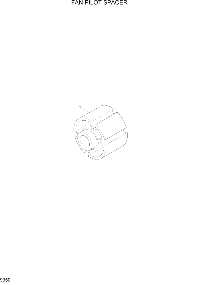 Схема запчастей Hyundai R360LC7 - PAGE 9350 FAN PILOT SPACER ДВИГАТЕЛЬ БАЗА