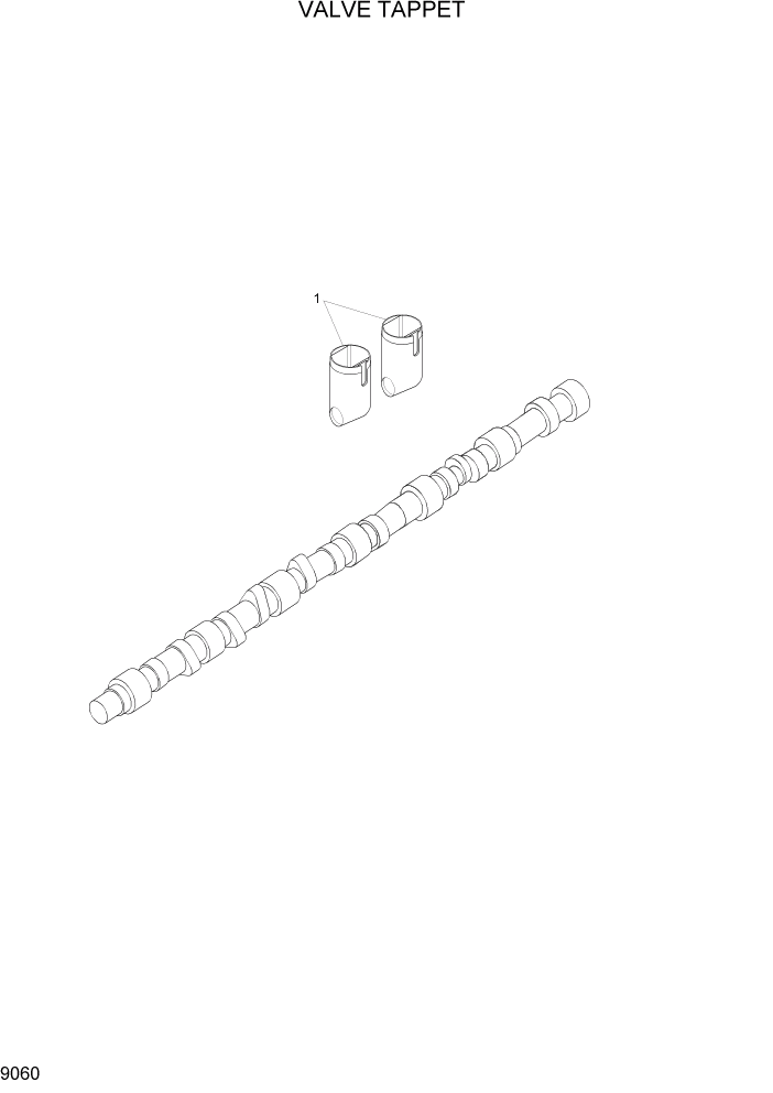 Схема запчастей Hyundai R360LC7A - PAGE 9060 VALVE TAPPET ДВИГАТЕЛЬ БАЗА