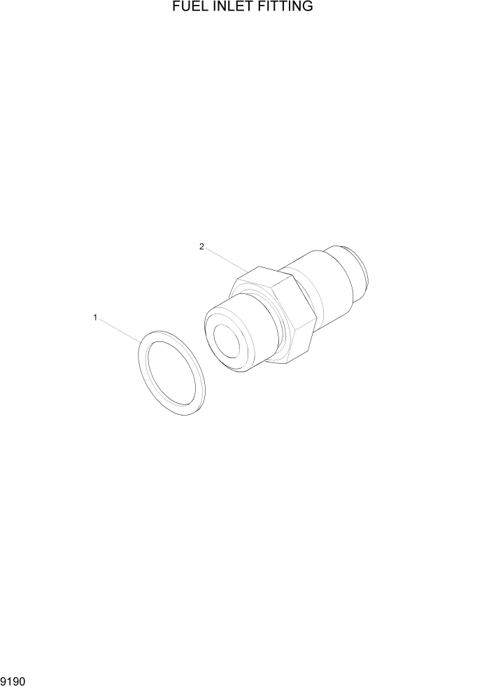 Схема запчастей Hyundai R360LC7A - PAGE 9190 FUEL INLET FITTING ДВИГАТЕЛЬ БАЗА