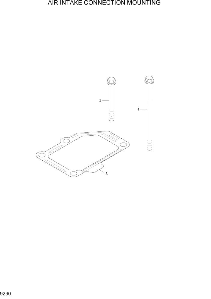 Схема запчастей Hyundai R360LC7A - PAGE 9290 AIR INTAKE CONNECTION MOUNTING ДВИГАТЕЛЬ БАЗА