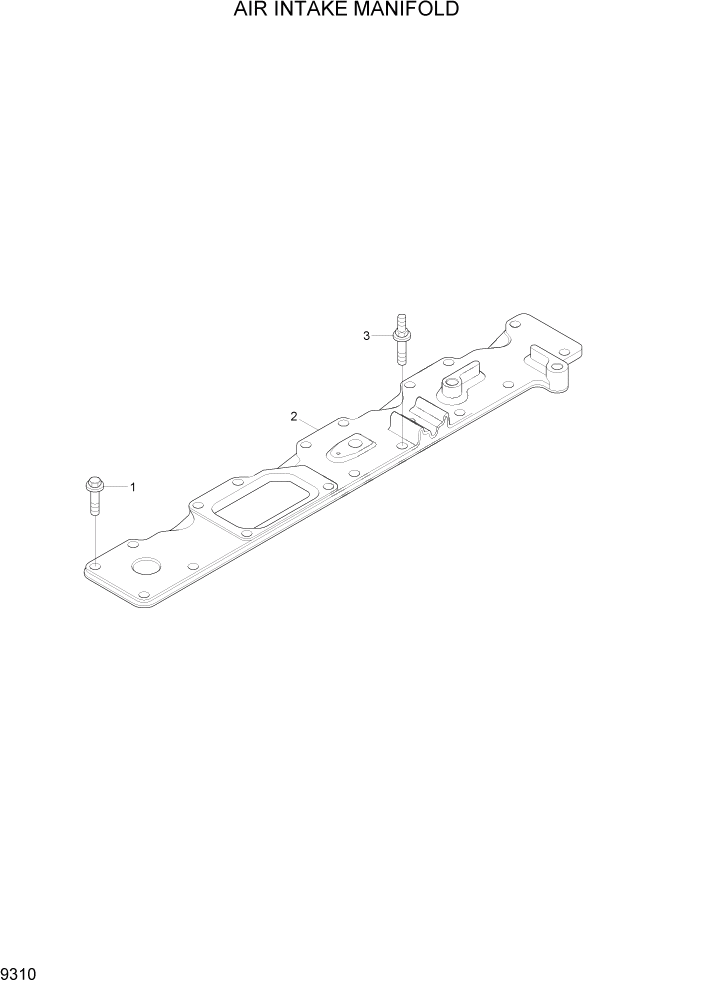 Схема запчастей Hyundai R360LC7A - PAGE 9310 AIR INTAKE MANIFOLD ДВИГАТЕЛЬ БАЗА