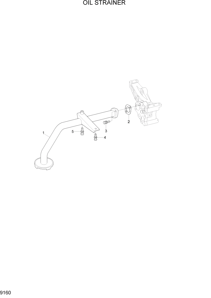 Схема запчастей Hyundai R370LC7 - PAGE 9160 OIL STRAINER ДВИГАТЕЛЬ БАЗА