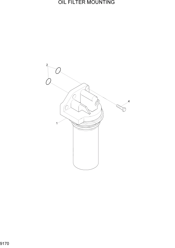 Схема запчастей Hyundai R370LC7 - PAGE 9170 OIL FILTER MOUNTING ДВИГАТЕЛЬ БАЗА