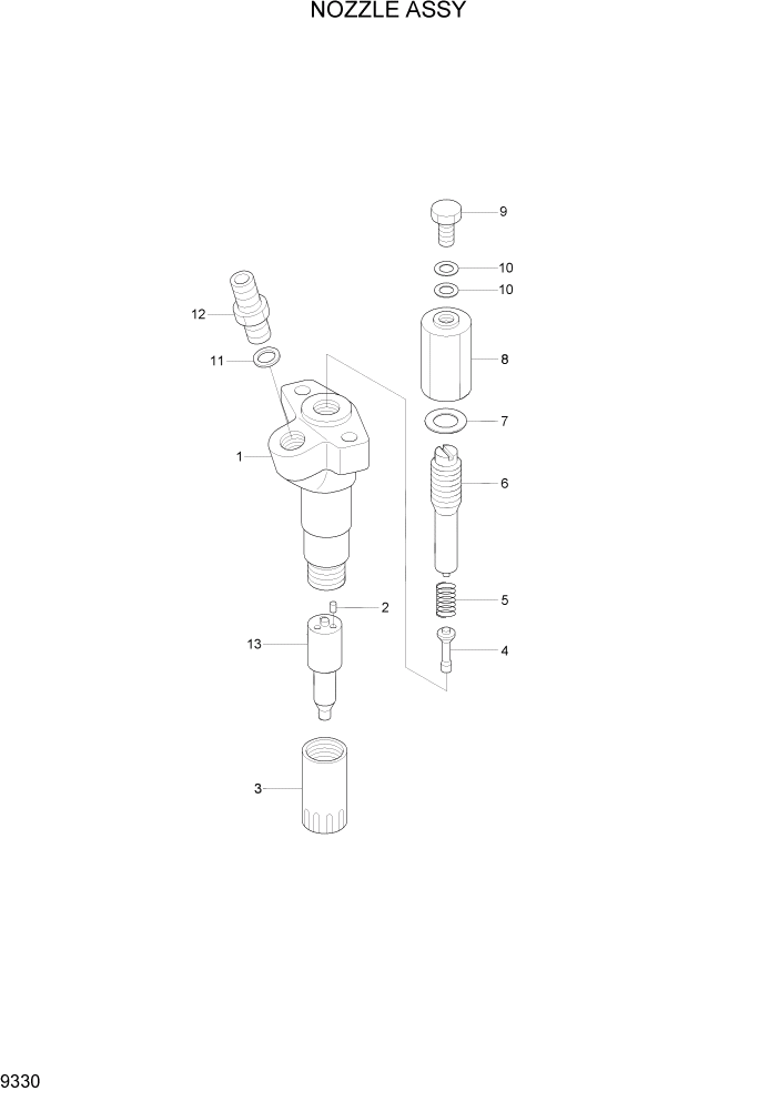 Схема запчастей Hyundai R370LC7 - PAGE 9330 NOZZLE ASSY ДВИГАТЕЛЬ БАЗА