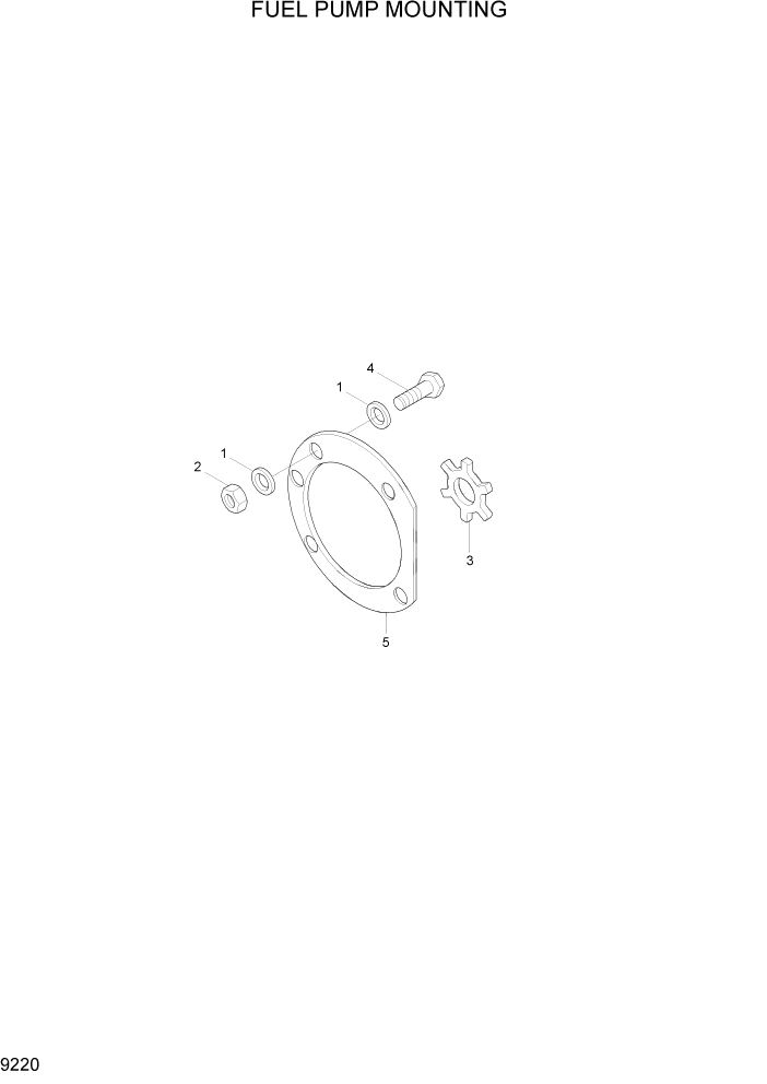 Схема запчастей Hyundai R450LC7 - PAGE 9220 FUEL PUMP MOUNTING ДВИГАТЕЛЬ БАЗА