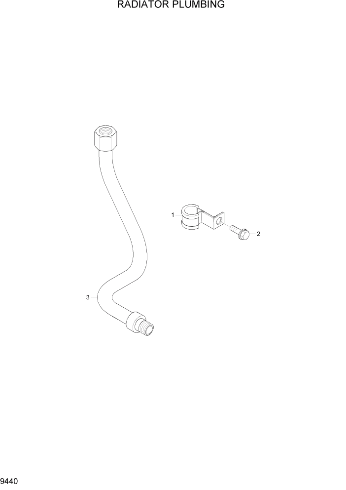 Схема запчастей Hyundai R450LC7A - PAGE 9440 RADIATOR PLUMBING ДВИГАТЕЛЬ БАЗА