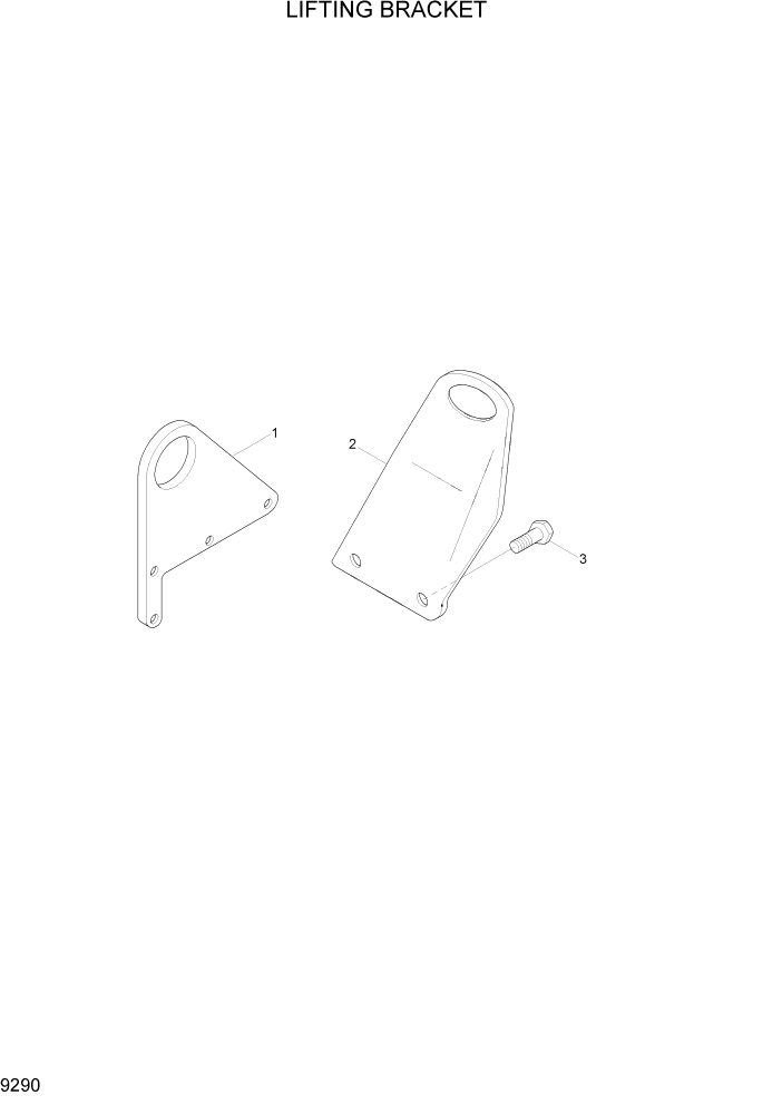 Схема запчастей Hyundai R500LC7 - PAGE 9290 LIFTING BRACKET ДВИГАТЕЛЬ БАЗА