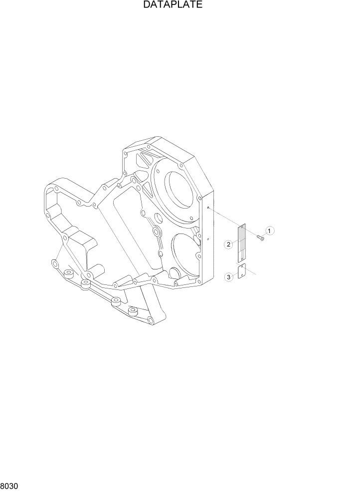 Схема запчастей Hyundai R160LC3 - PAGE 8030 DATAPLATE ДВИГАТЕЛЬ БАЗА