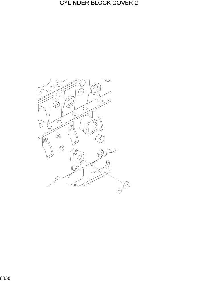 Схема запчастей Hyundai R160LC3 - PAGE 8350 CYLINDER BLOCK COVER 2 ДВИГАТЕЛЬ БАЗА