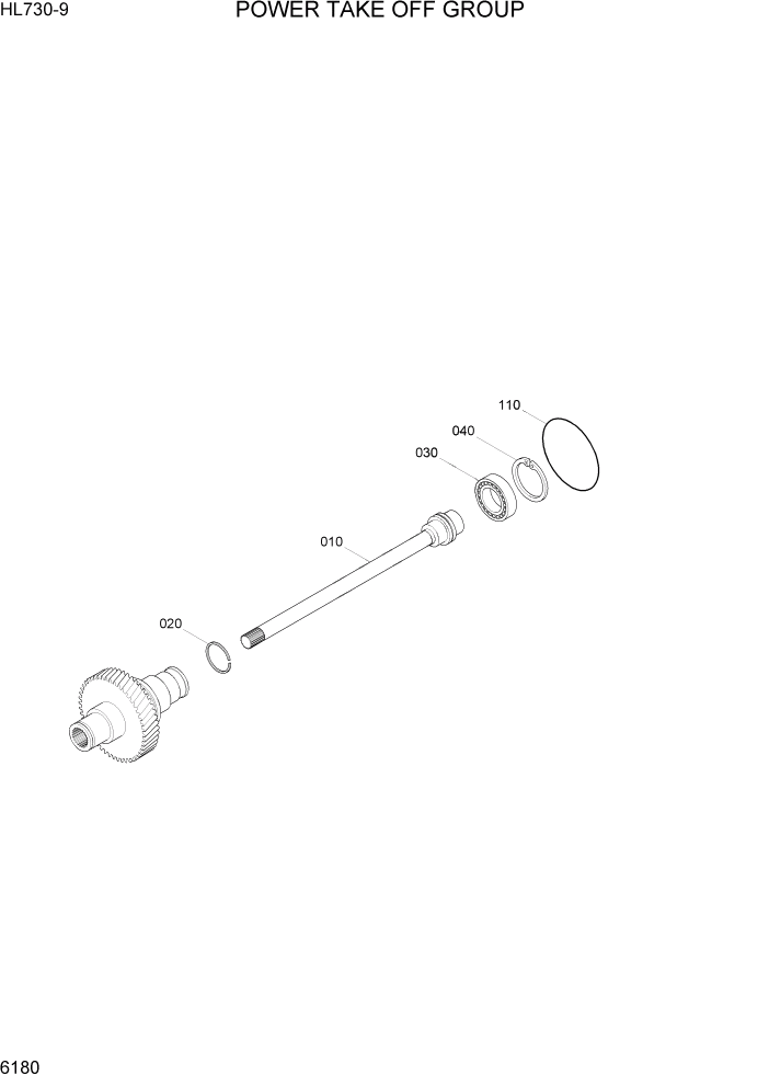 Схема запчастей Hyundai HL730-9 - PAGE 6180 POWER TAKE OFF GROUP СИЛОВАЯ СИСТЕМА