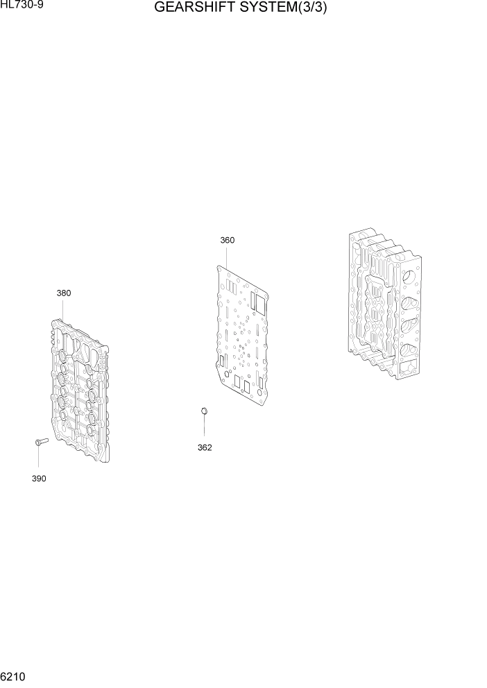 Схема запчастей Hyundai HL730-9 - PAGE 6210 GEARSHIFT SYSTEM(3/3) СИЛОВАЯ СИСТЕМА