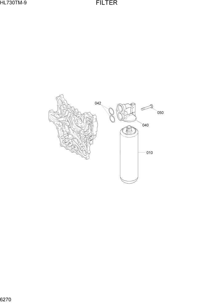 Схема запчастей Hyundai HL730TM-9 - PAGE 6270 FILTER СИЛОВАЯ СИСТЕМА