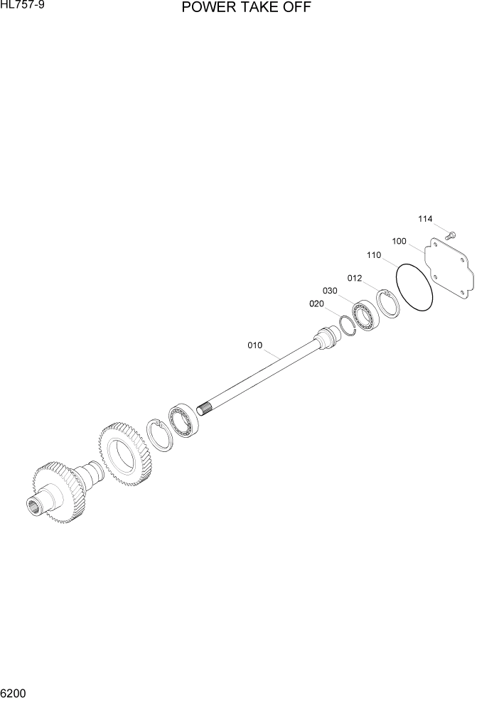 Схема запчастей Hyundai HL757-9 - PAGE 6200 POWER TAKE OFF СИЛОВАЯ СИСТЕМА