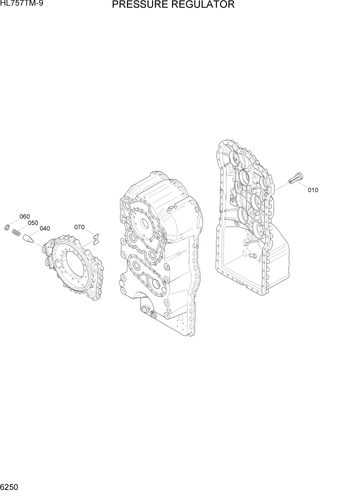 Схема запчастей Hyundai HL757TM-9 - PAGE 6250 PRESSURE REGULATOR СИЛОВАЯ СИСТЕМА